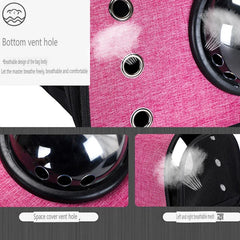 Portable Pet Travel Bag Transparent Foldable Breathable Cat Backpack Lightweight Handheld Tote Carrying Pets Travel Essential