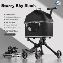 New pet stroller for outdoor use, lightweight and foldable, suitable for medium-sized and small dog and cat households. Outdoor