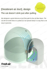 Fully Enclosed Extra Large Cat Litter Box Anti-odor Cat Toilet Simple Style Cat Litter Box Pet Supplies Eco-friendly Material