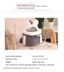 Warm Pet Carrier Bag, Soft, Breathable, Small Dog, Plush, Outdoor, Kangaroo, Parenting Sling, Hands-Free, Puppy Carrying Bag,