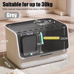 New Top-entry Cat Litter Box Tray Kitten Extra Large Fully Enclosed Anti-splash Mat Anti-smell Cats Litter Box Pet Products