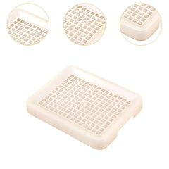 Rabbit Litter Box Removable Cage Potty Box Hollow Design Litter Pan for Pet Supplies Chinchillas Small Animals Rats Guinea Pigs