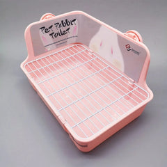 Rabbit Litter Box Toilet for Small Animal Corner Litter Pan Bunny Potty Trainer