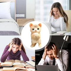 Cat Fidget Toy for Kids Sensory Toys Squeeze Toys Desk Decor Cat Dog Shape Collectible Figurines Toys Soft Flocking Fidget Toy