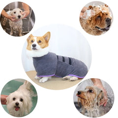 Dog Bathrobe Towel Microfiber Absorbent Beach Towel For Small Medium Dogs Cats Fast Dry Coat Absorbent Pet Nightwear Soft Towel