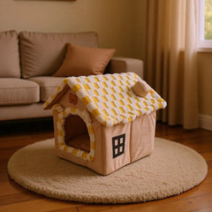 Foldable Pet House Removable Washable Cat House Puppy Cave Sofa Pet Supplies Suitable for Small and Medium Cats and Dogs