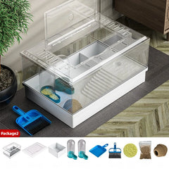 Small Pet House Large Space Transparent Pet Feeding Box Multi Functional Layered Area Luding Chicken Nest Breathable Pet Nest