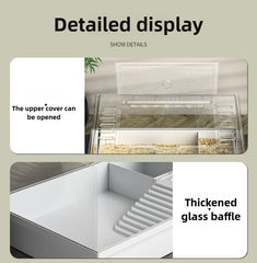 Small Pet House Large Space Transparent Pet Feeding Box Multi Functional Layered Area Luding Chicken Nest Breathable Pet Nest