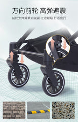 pet stroller Outdoor pet cart four wheeled metal folding handcart portable double-layer separable pet cart for outdoor use