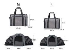 Pet Carriers Bag Portable Breathable Foldable Bag Cat Dog Carrier Bags Outgoing Outdoor Travel Pets Cats Handbag Safety Zippers