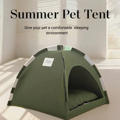 Pet Nest Tent Semi Closed Foldable Outdoor Pet Supplies Breathable Tent Pet Summer Cooling Warm Pads Pet Decoration Supplies
