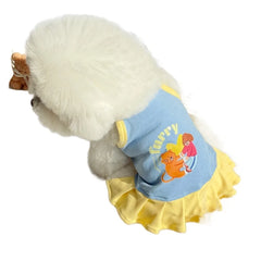 Pet Dresses Thin Strap Dogs Vest Comfortable Fabric Printed Design Puppy Camisole Breathable Soft Small Dog Cat Dress Puppy