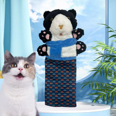 Cat Puppet Wrestler Cat Sumo Wrestling Glove Cats Interactive Play Hand Puppet With Sturdy Padding Soft Plush Toy for Cats Games
