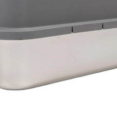 Stainless Steel Enclosed Litter Box Spacious Easy Access Removable Sturdy High Sides Stainless Steel Litter Box for Large Cats