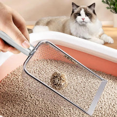 Cat Litter Scoop Cat Stainless Steel Poop Scoop Shovel Portable Cat Pooper Lifter For Frogs Lizards Dogs Cats Snakes Turtles