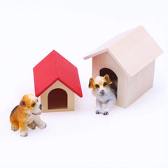 Dollhouse Miniature Pet Dog Mini Animal Wooden House Model Simulation Furniture Fairy Garden Living Scene Accessories kids Gift