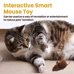 Pet Interactive Mouse Toy Plush Simulation Sound-Making Cat  Boredom Relief Amusement Chew Toy Safe Durable Small Size Realistic