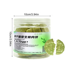 Cat Grass Treats Dried Chew Kitten Biscuits Snacks Toy Freeze Dried Cat Teeth Cleaning Grass Treats for Pet Kitten of Any Age
