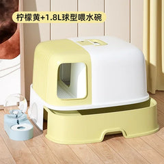 Cat Litter Box Fully Enclosed Oversized Hallway Supply Tray Oversized Long Aisle Drawer Pet Toilet Furniture Supplies