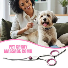 Curved Dog Grooming Scissors Curved Dog Trimmer Trimming Hair Scissors Safety Pet Tool With Round Tips Professional Grooming
