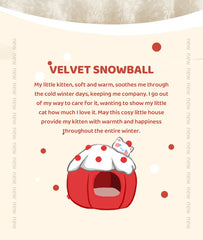 HOOPET Warm Cat House for Winter, Enclosed Kitty Tent with Large Space, Four-Season Safe & Cozy Sleeper, Eco-Friendly Pet Bed