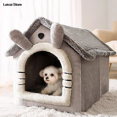 Pet Folding House Winter Kennel for Small Medium Dogs And Cats