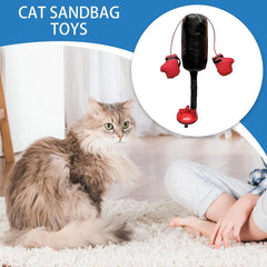 Portable Cat Punching Bag Toy Interactive Indoor Cats Kitten Toy With Gloves Cat Toy For Kitten Pet Cat Supplies