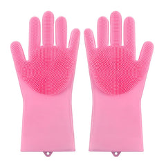 Pet Grooming Gloves Dog Cat Bathing Cleaning Glove Shampoo Scrubber Clean Soft Silicone Hair Removal Glove Hand Skin Protection