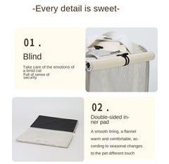 Pet Bag  Portable Bag for Outings Foldable Car Shoulder Portable Cat Bag  Large Capacity Two Cat Outing Bag