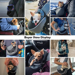 Pet Cat Dog Carrier Backpack Travel Tote Shoulder Bags Mesh Sling Carry Pack Pet Carrying Supplies Crossbody Shoulder Bag