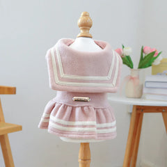 Pet Dress, Dog Cat Fur Coat, Autumn and Winter Warm Princess Dress Cute Thick Dress Dog Dresses for Small Dogs Puppy