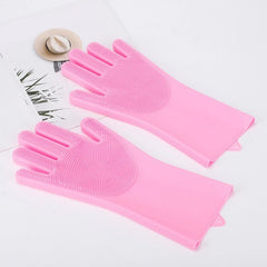 Pet Grooming Bathing Gloves Dog Cat Bathing Shampoo Massaging Cleaning Cleanner Sponge Silicon Hair Removal Glove