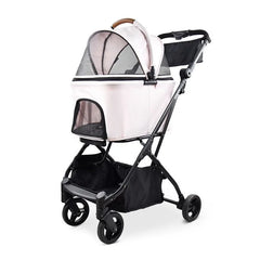 Detachable Lightweight Pet Stroller Car Carry Basket Small and Medium-sized Pet Stroller Foldable Ultra-light Portable Pet Cart