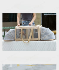 Pets Carrier Bag Lightweight and Breathable Pet Shoulder Bag Large Capacity Cat Bag Multi Pet Suitcase Foldable Cat Backpack