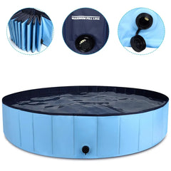 80*30cm Portable pet swimming pool for dogs outdoor summer swimming autumn winter indoor dog bath tub dual-use with drain valve