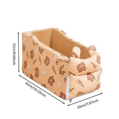 Console Dog Car Seat Pet Booster Comfortable Pet Armrest Car Seat Non-Slip Interactive Pet Seat Travel Carrier Cage Soft