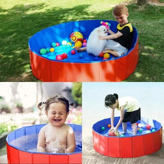 80*30cm Portable pet swimming pool for dogs outdoor summer swimming autumn winter indoor dog bath tub dual-use with drain valve