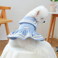 Pet Dress, Dog Cat Fur Coat, Autumn and Winter Warm Princess Dress Cute Thick Dress Dog Dresses for Small Dogs Puppy