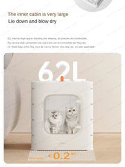 Detached pet drying box Multifunctional cat hair dryer Household water blower for small dogs Large capacity pet drying box