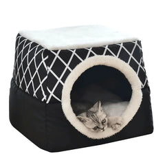 Closed Pet Sleeping House Small Dogs Cat Bed All Season Puppy Nest Winter Warm Cat Litter Pet Villa Closed Kennel Pet Supplies