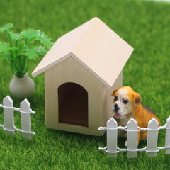 Dollhouse Miniature Pet Dog Mini Animal Wooden House Model Simulation Furniture Fairy Garden Living Scene Accessories kids Gift