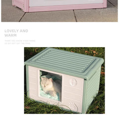 HOOPET Cat Litter Cat House Cottage Summer Outdoor Rainproof Dog Kennel Cat House Stray Cat Outdoor Nests