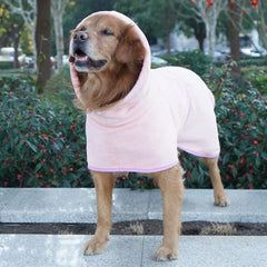 Cute Dog Bathrobe Pet Drying Coat Clothes Microfiber Absorbent Beach Towel For Dogs Cats Fast Dry Dog Fast Drying Hooded Jacket