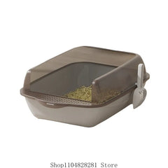 Cat litter box extra large, semi enclosed, splash proof, thickened toilet drawer, dog cat pet specific litter box
