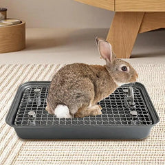 Bunny Litter Box Removable Litter Box Reusable Training Pan Cage Stainless Steel Potty Trainer for Small and Medium Animals