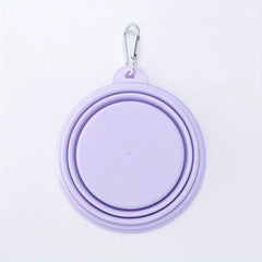 Pet Portable Foldable Bowl for Outdoor, Hanging Pet Drinking Water Feeding Silicone Bowl, Can be Used for Cats and Dogs