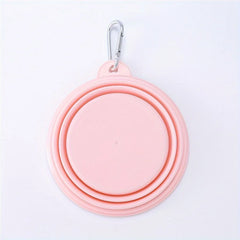 Pet Portable Foldable Bowl for Outdoor, Hanging Pet Drinking Water Feeding Silicone Bowl, Can be Used for Cats and Dogs