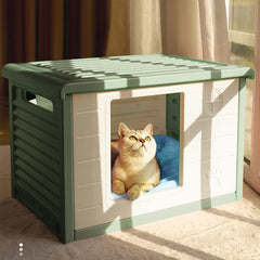 HOOPET Cat Litter Cat House Cottage Summer Outdoor Rainproof Dog Kennel Cat House Stray Cat Outdoor Nests