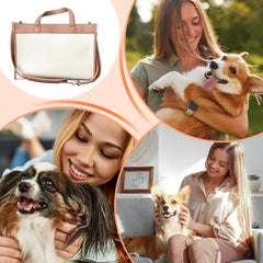 Dog Carry Bag PU Leather Dog Carriers Multifunctional Outdoor Cat Bags Puppy Breathable Carrying Pouch For Bunny
