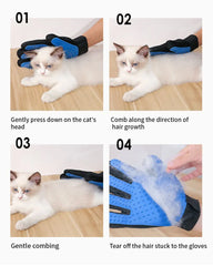 Pet Grooming Glove Cats/Dogs Brush Rabbit Comb Grooming Brush Bath Cleaning Glove Pet Hair Removal Deshedding Brush Glove